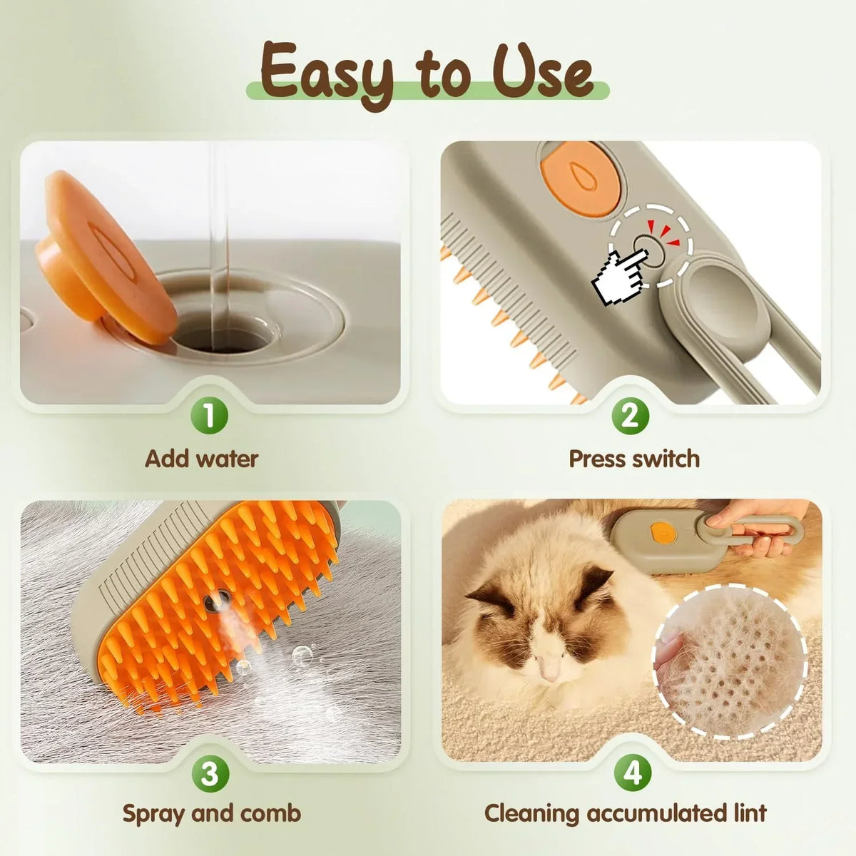 🎁Pet Grooming Brush With Spray by My Store
