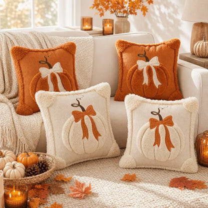 💖Hot 30% OFF🎃 2-Pack 3D Jacquard Pumpkin Pillow Covers
